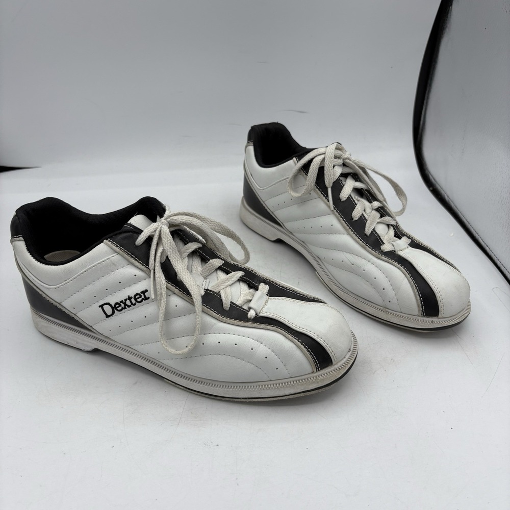 Dexter Bowling Shoes Womens Size 9 M  Black White Groove Slide-Rite B4034-1